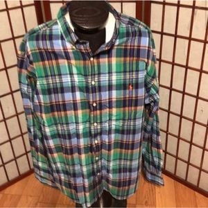 COPY - Men's Polo Ralph Lauren Classic Fit button down blue/green Shirt 2XB